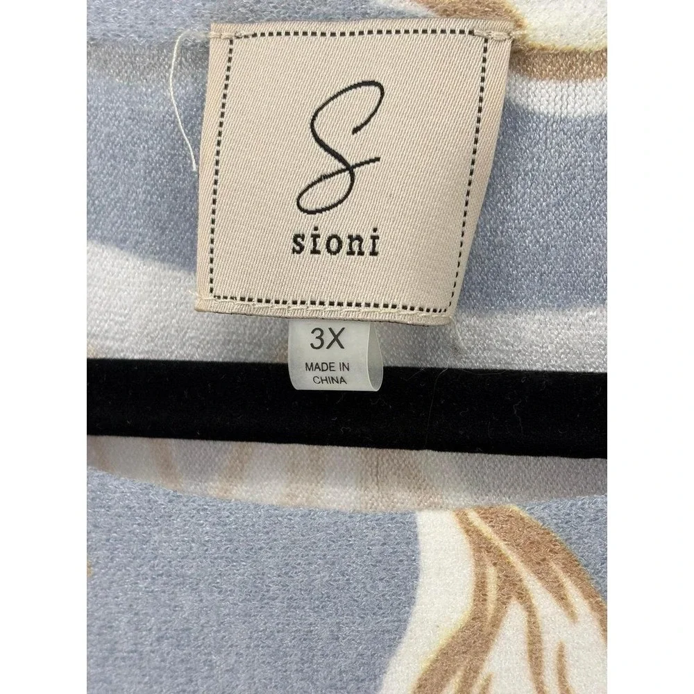 Sioni Sweater Dolman Sleeve Abstract Floral Elegant Feminine Cozy, 3x, NWOT